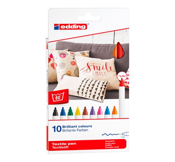 edding 4600 "Textil Pen", 10 Stück