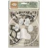 Clear-Stamps "Gardens of Time" Half clocks and writings