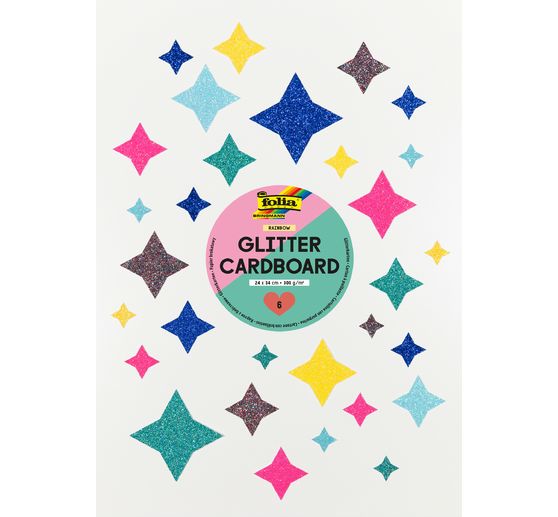 Glitterkarton Rainbow