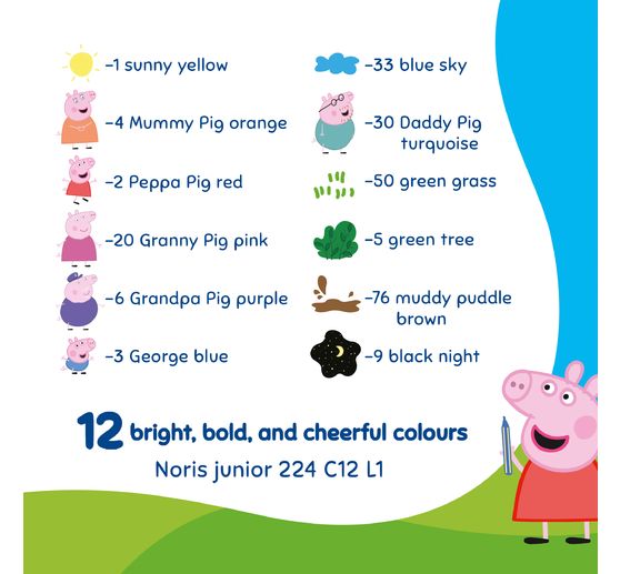 Noris junior waskrijtjes "Peppa Pig"