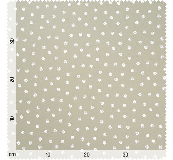 Cotton poplin fabric "Paws"