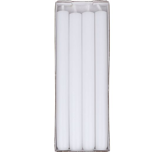 Bougies chandelles teint&eacute;es dans la masse, lot de 4