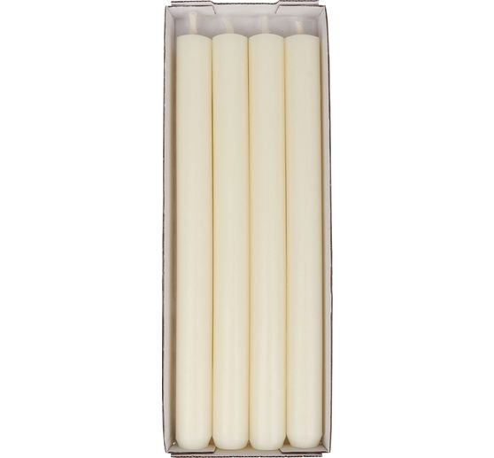 Bougies chandelles teint&eacute;es dans la masse, lot de 4