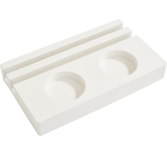 Moule en silicone VBS &laquo; Bougeoir pour bougie chauffe-plat - Rectangulaire &raquo; &agrave; bord embo&icirc;table