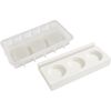 Moule en silicone VBS &laquo; Bougeoir pour bougie chauffe-plat - Rectangulaire &raquo; &agrave; bord embo&icirc;table 3 bougies chauffe-plat