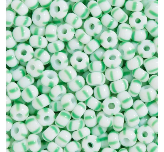 Seed beads, striped, 2.6 mm