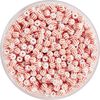 Seed beads, striped, 2.6 mm Red-White