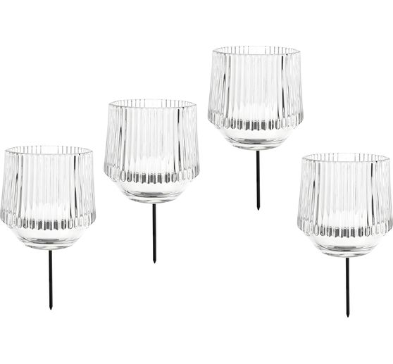 Glas-Kerzenhalter zum Stecken, 4 Stk