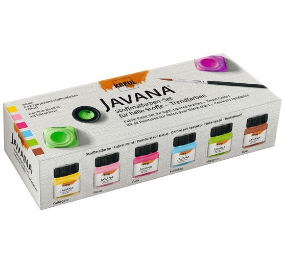 KREUL Javana fabric paint set for light fabrics "Trend colours"