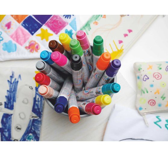 KREUL Textile Marker medium "Junior", set of 18