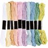 Assortiment de fils &agrave; broder, 1 mm, 10 couleurs de 8 m chacune Couleurs pastel