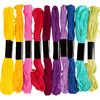 Assortiment de fils &agrave; broder, 1 mm, 10 couleurs de 8 m chacune Couleurs intenses