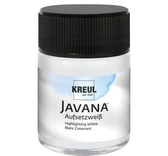 Peinture pour soie Javana, fixable au fer, Blanc, 50 ml