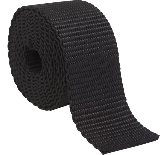 Gurtband Meterware, schwarz
