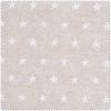 Motif fabric linen look "Stars" White