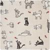 Motiv-Stoff Leinenoptik "Katzen"