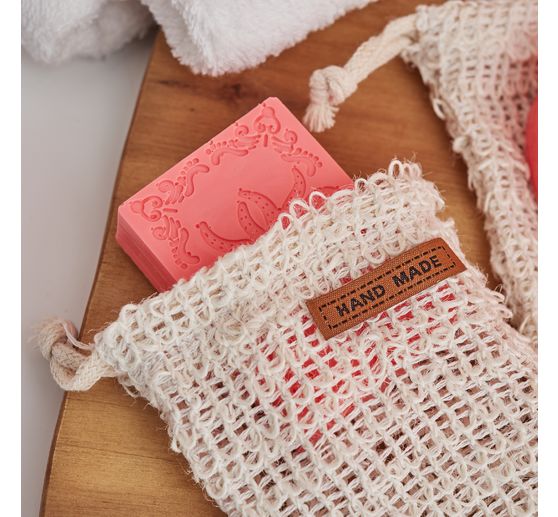 &Eacute;tiquettes &agrave; coudre VBS &laquo; Handmade &raquo;, 100 pc., tissu