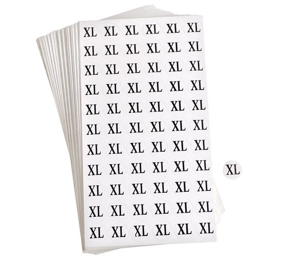 VBS Kledingmaat stickers, 3960 stuks