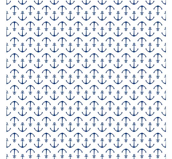 Tissu coton au mètre « Ancre bleue »