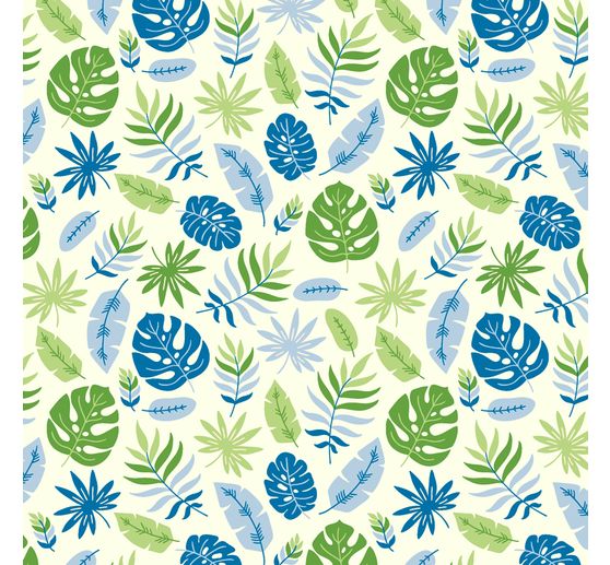 Katoenen stof "Tropic leaves"