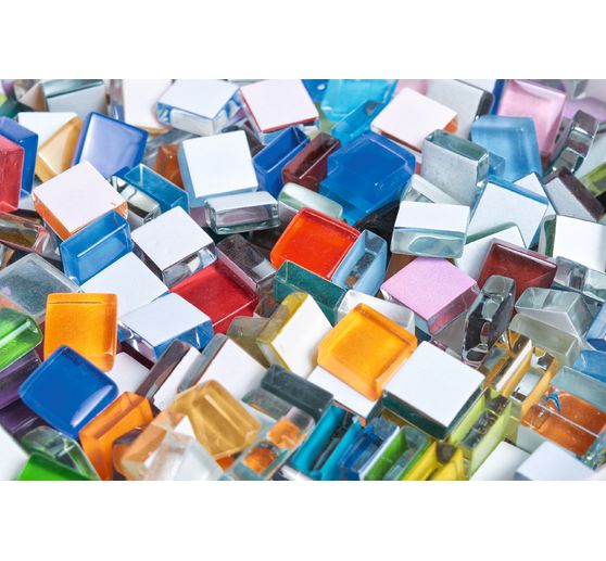 Softglas-Mosaiksteine, "Bunter Mix", 500 g