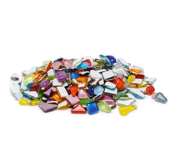 Zacht glas gebroken mozaïek "Colourful Mix", 500 g