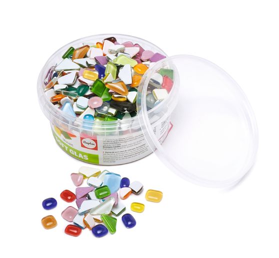 Brisures de tesselles mosaïque en résine époxy, Multicolores, 500 g