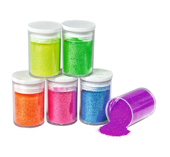 Glitter 6er-Set Neon