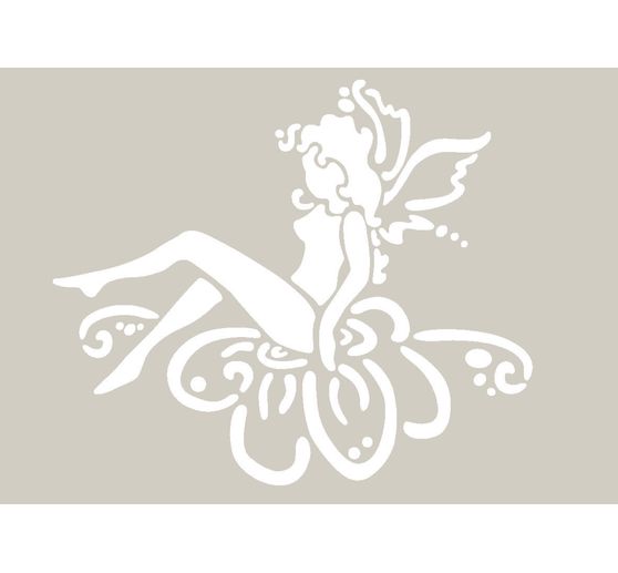 VBS Pochoir, A5, « Fée des fleurs », env. 15 x 10,5 cm