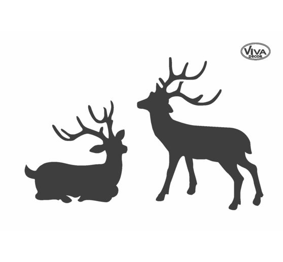 Pochoir « Cerfs », A5