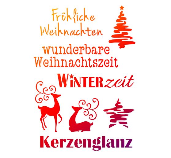 Sjabloon "Kerstmotieven + Schriften"