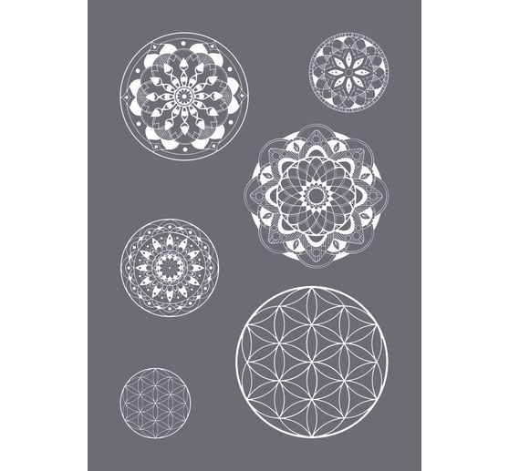 Stencil "Mandala" with Scraper