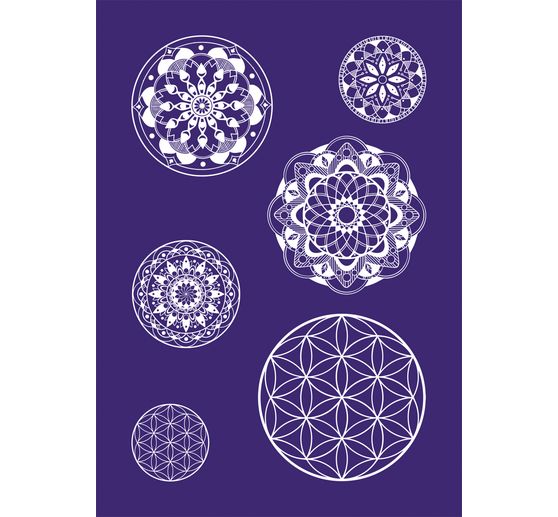 Sjabloon "Mandala" met Scraper