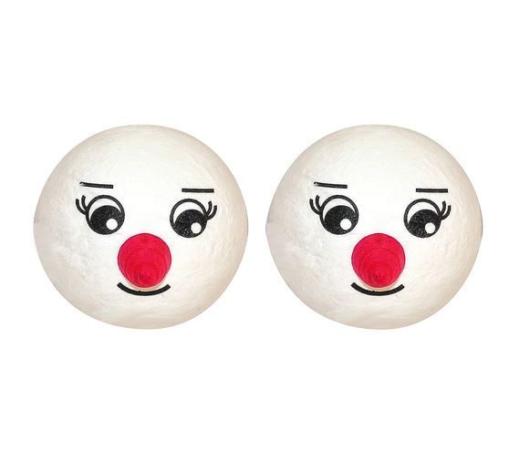 Tête de bonhomme de neige, 2 pc., 40 mm