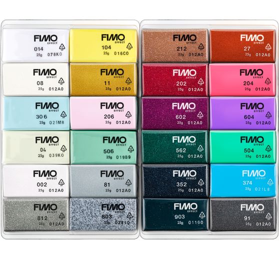 FIMO zacht "Effect" materiaalpakket, set van 24 stuks