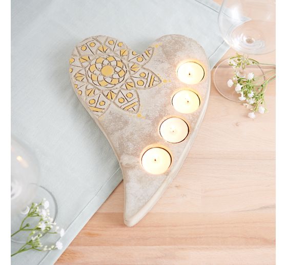 Casting mould "Heart for tea lights"