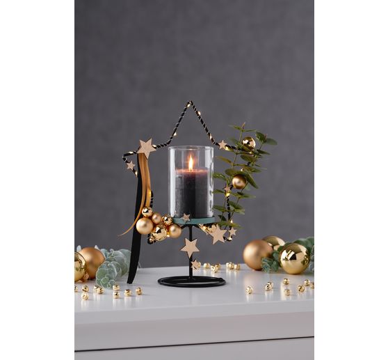 Marble Kerze, durchgefärbt, 4er-Pack