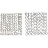 Wassenset "Cijfers & letters" Zilver