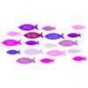 Wax motif "Swarm of fish"
