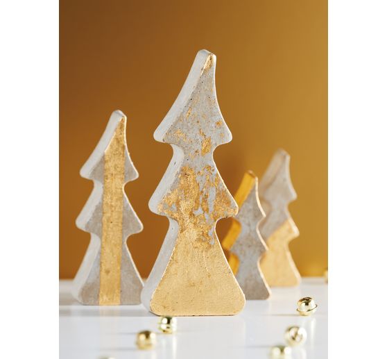 Gießform "4 Tannenbäume", ca. 8-16 cm