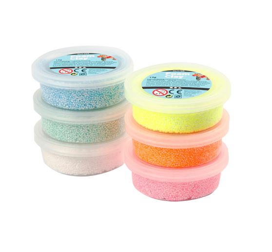 Foam Clay « Glitter », assortiment de 6 x 14 g