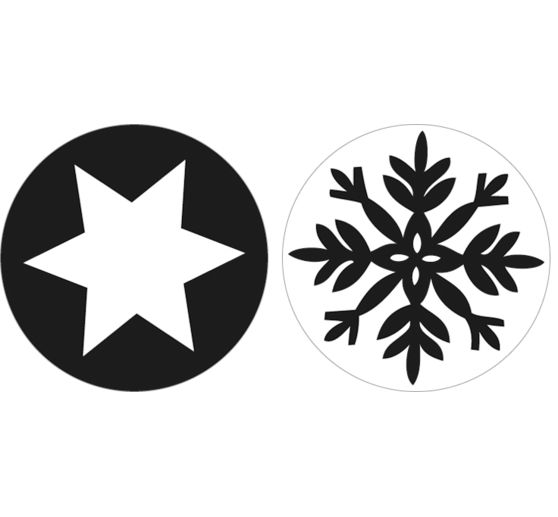 Reliëf inlegsel "Sneeuwvlok + ster"