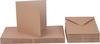 Dubbele kaarten met enveloppen "Kraftpapier", 12,5 x 12,5 cm, 50 stuks