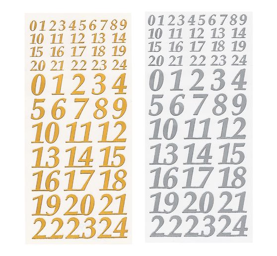 Relief sticker "Advent numbers"