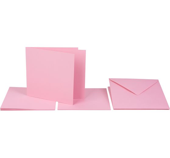 Dubbele kaarten met enveloppen en inlegvellen, 15 stuks.
