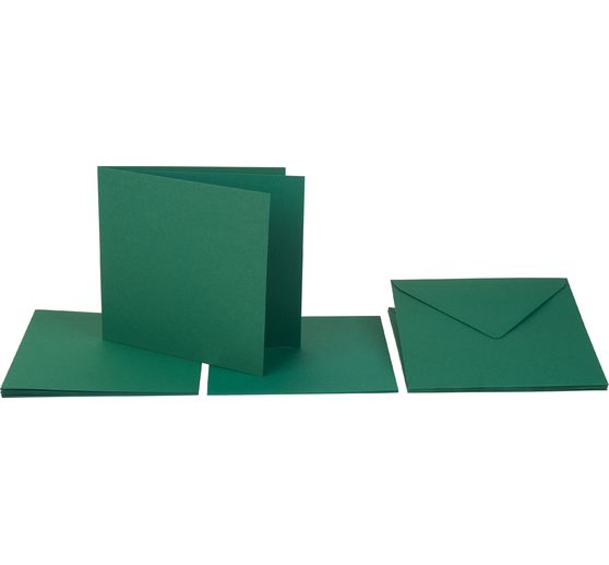 Dubbele kaarten met enveloppen en inlegvellen, 15 stuks.