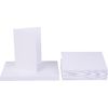 Double cards with envelopes "DIN A6", 50 pieces White