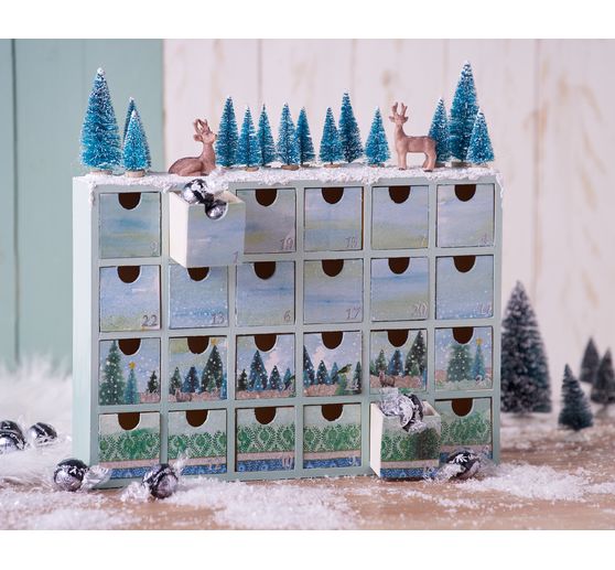 VBS Mini-Kommode / Adventskalender mit 24 Schüben