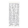 Relief sticker "Big Advent numbers" Silver
