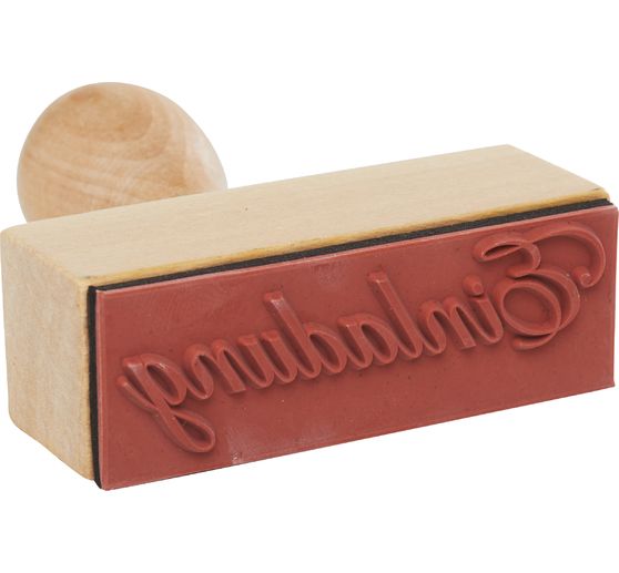 Houten stempel "Einladung"